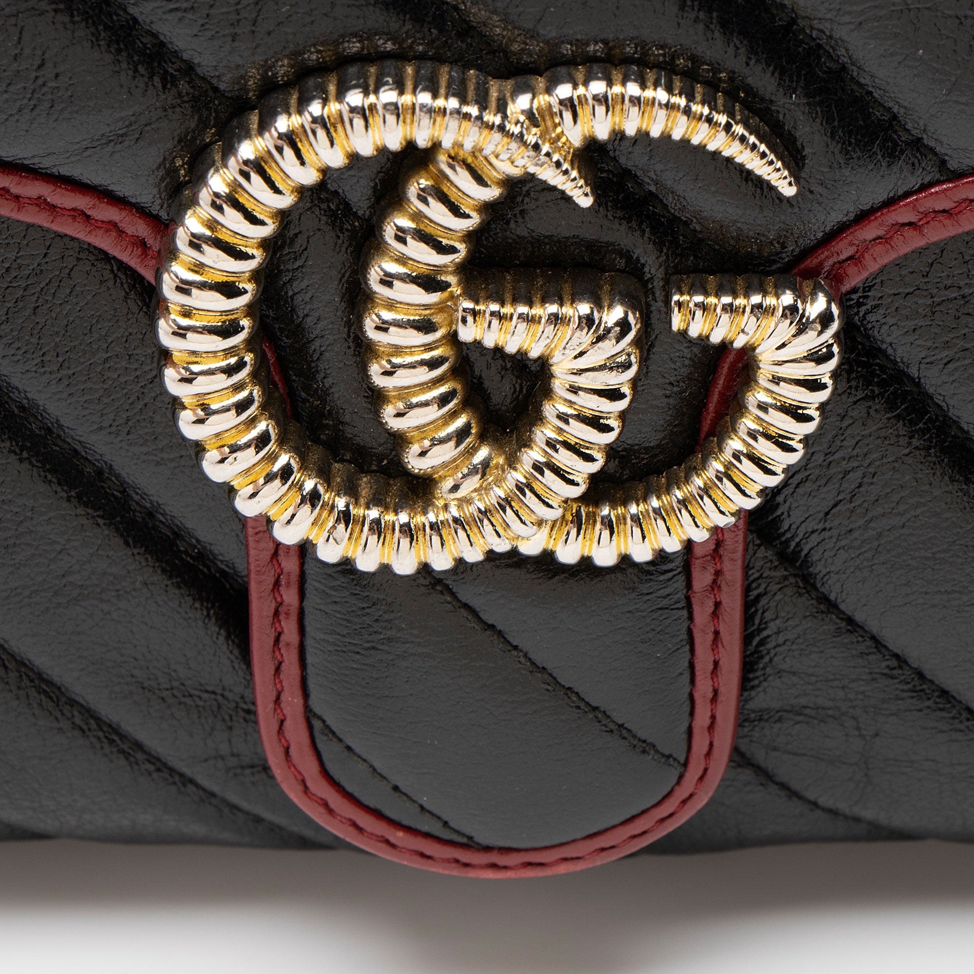 Gucci Matelasse Leather Torchon GG Marmont Clutch