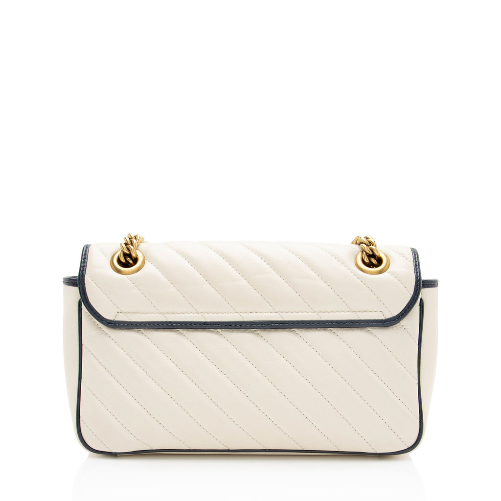 Gucci Matelasse Leather Torchon GG Marmont Medium Flap Bag