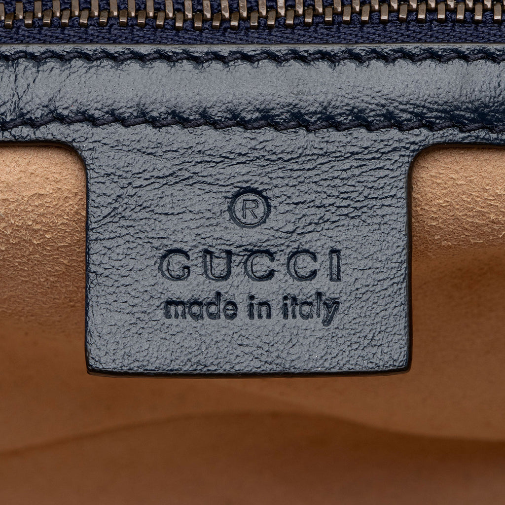 Gucci Matelasse Leather Torchon GG Marmont Medium Flap Bag