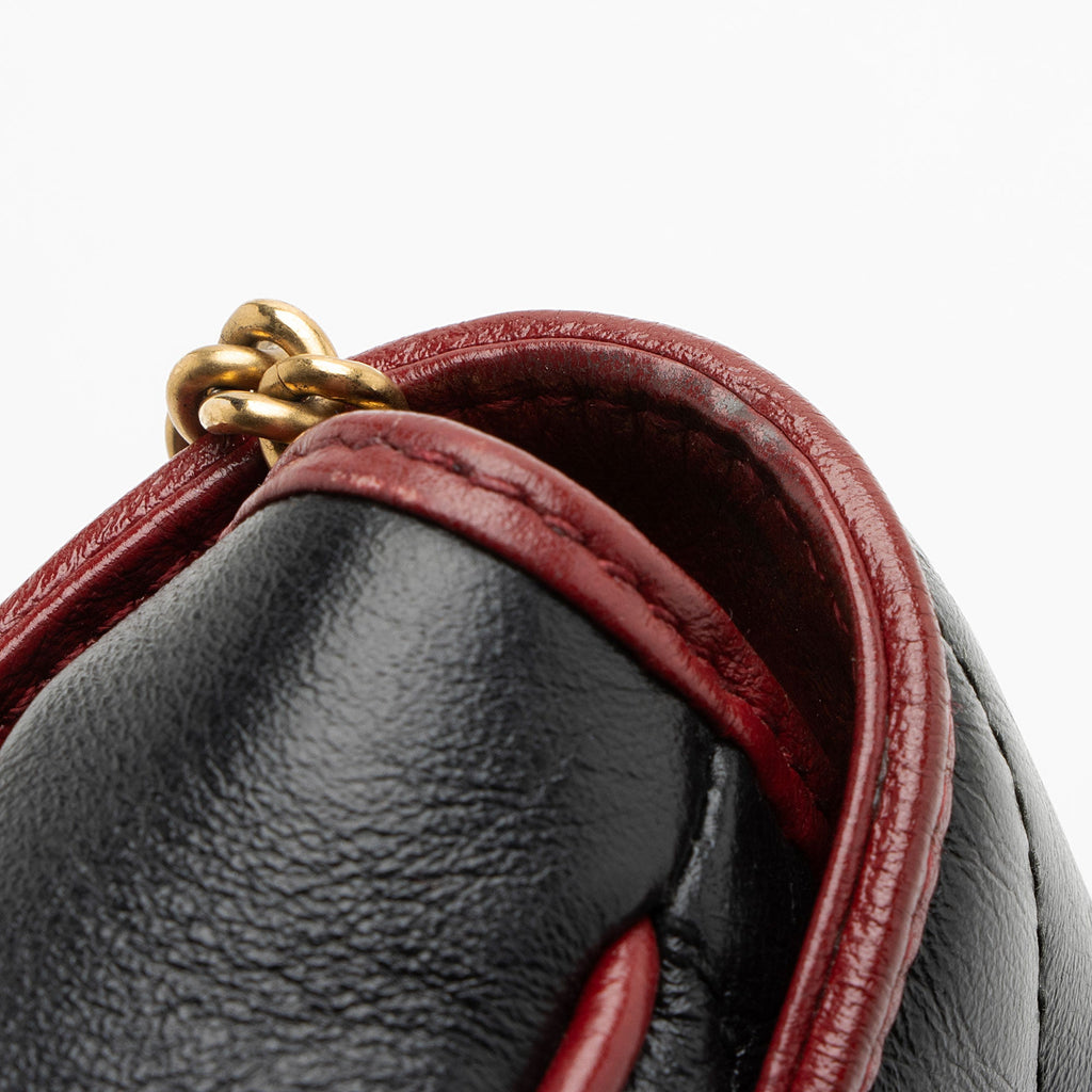 Gucci Matelasse Leather Torchon GG Marmont Mini Flap Bag