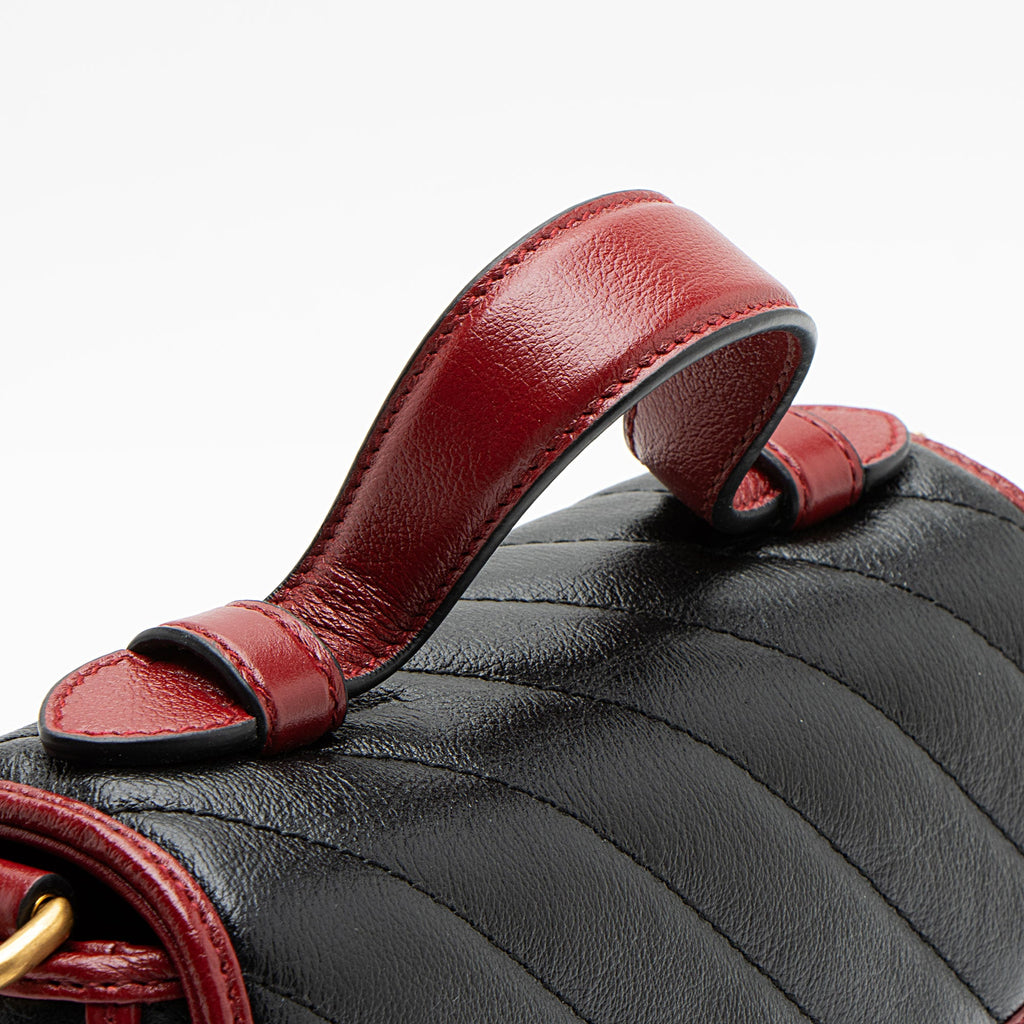 Gucci Matelasse Leather Torchon GG Marmont Mini Top Handle