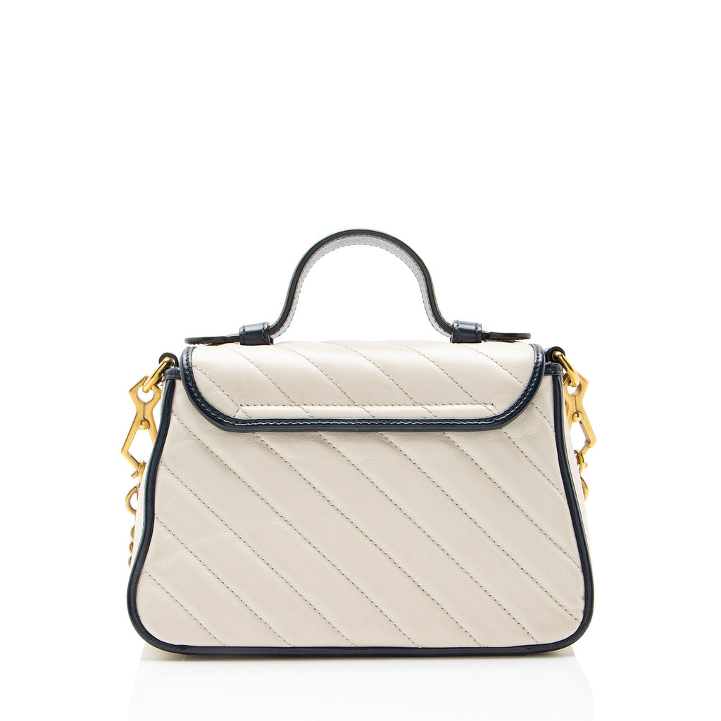 Gucci Matelasse Leather Torchon GG Marmont Mini Top Handle