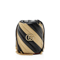 Gucci Matelasse Leather Torchon GG Marmont Small Bucket Bag