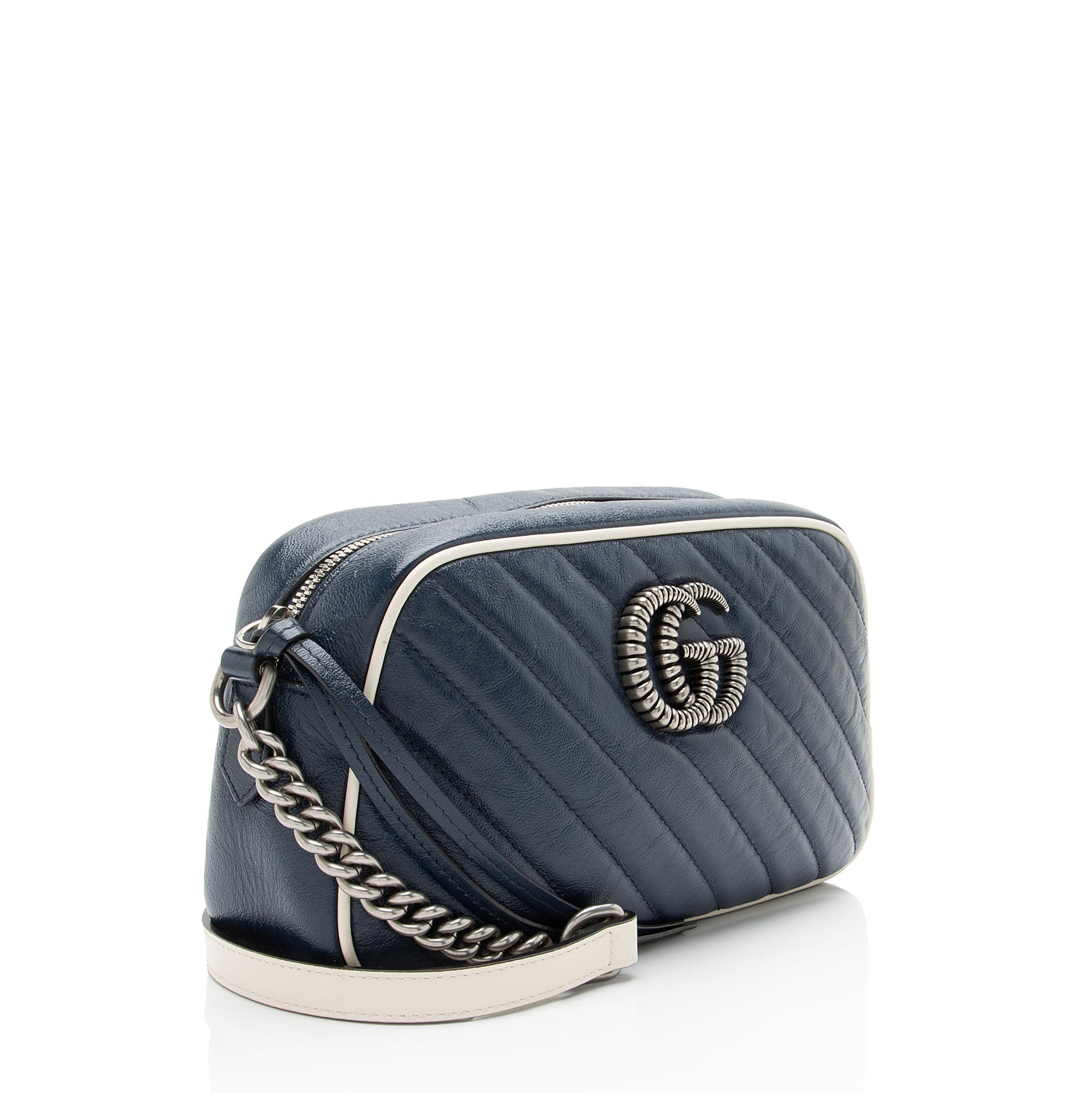 Gucci Matelasse Leather Torchon GG Marmont Small Camera Bag