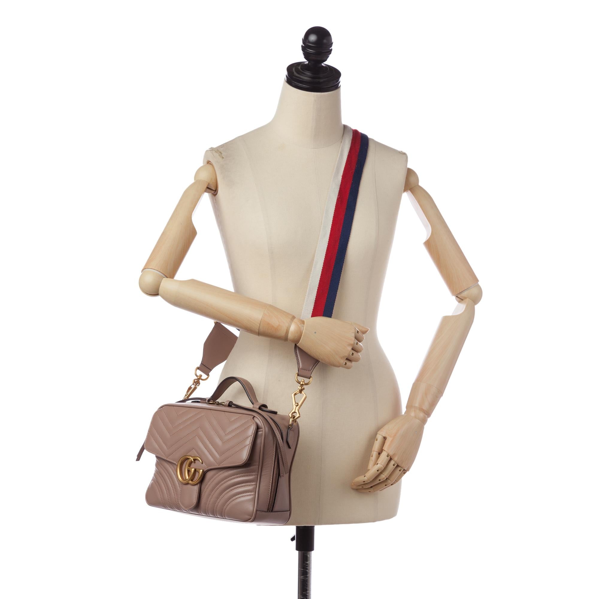 Gucci Matelasse Sylvie Web Small GG Marmont (SHG-35921)