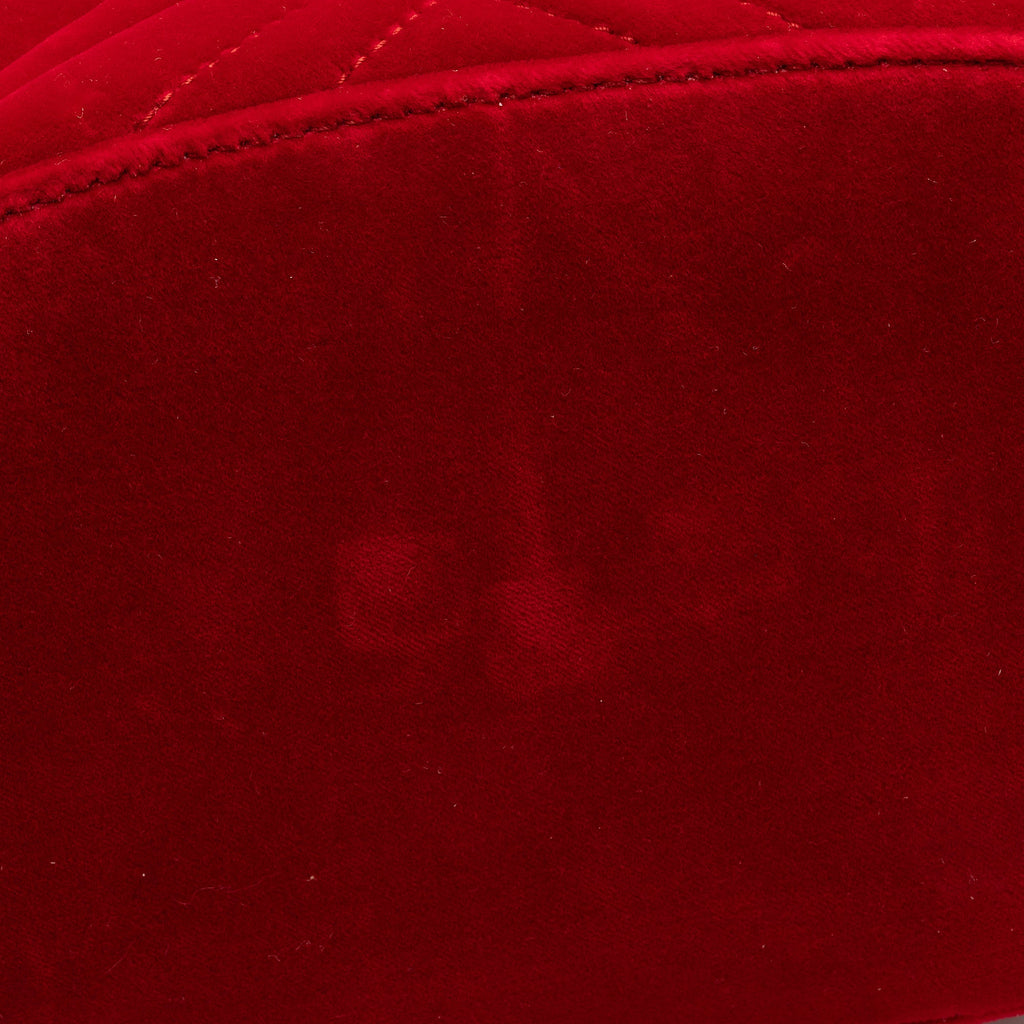 Gucci Matelasse Velvet GG Marmont Bucket Bag (SHF-22829)