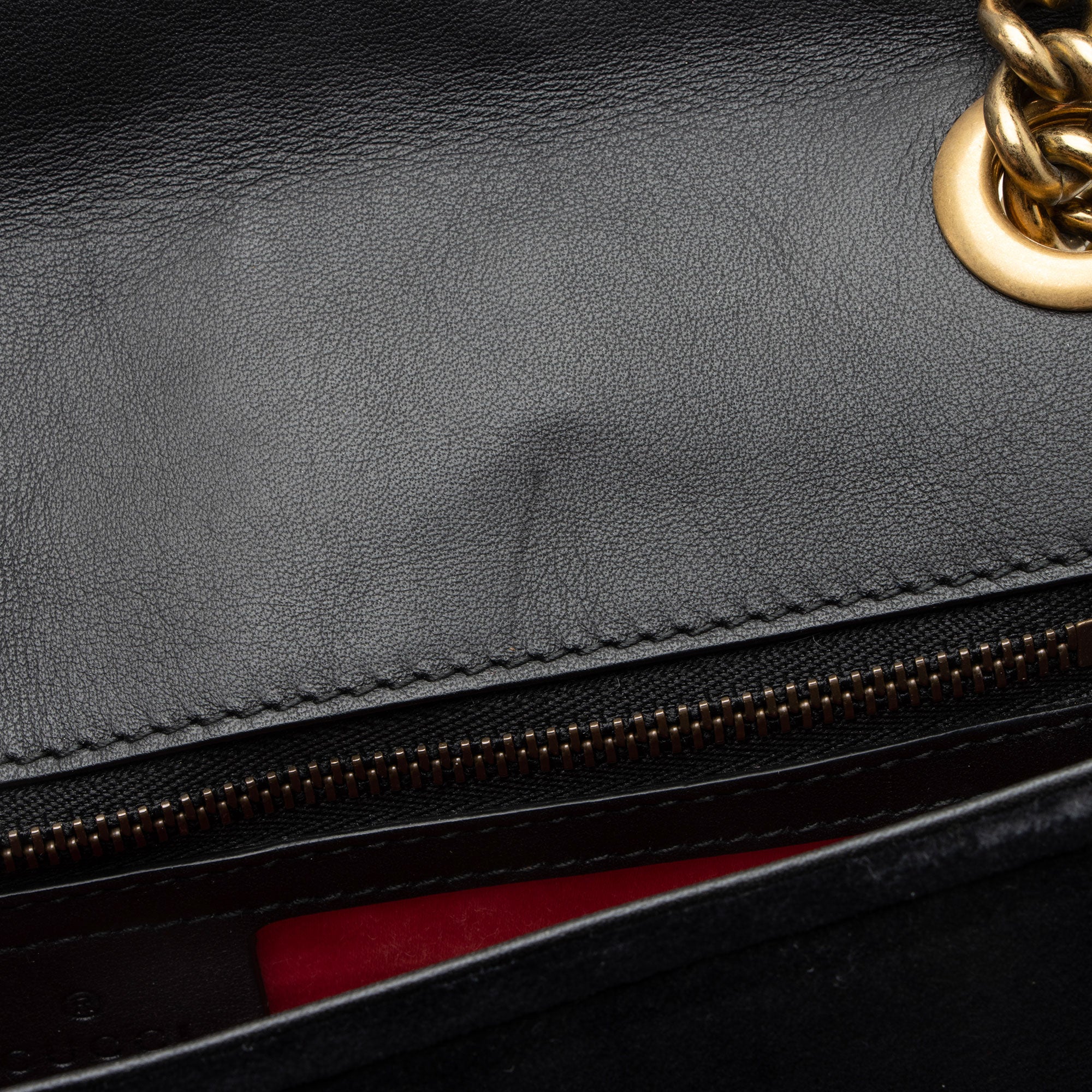 Gucci Matelasse Velvet GG Marmont Large Flap Bag
