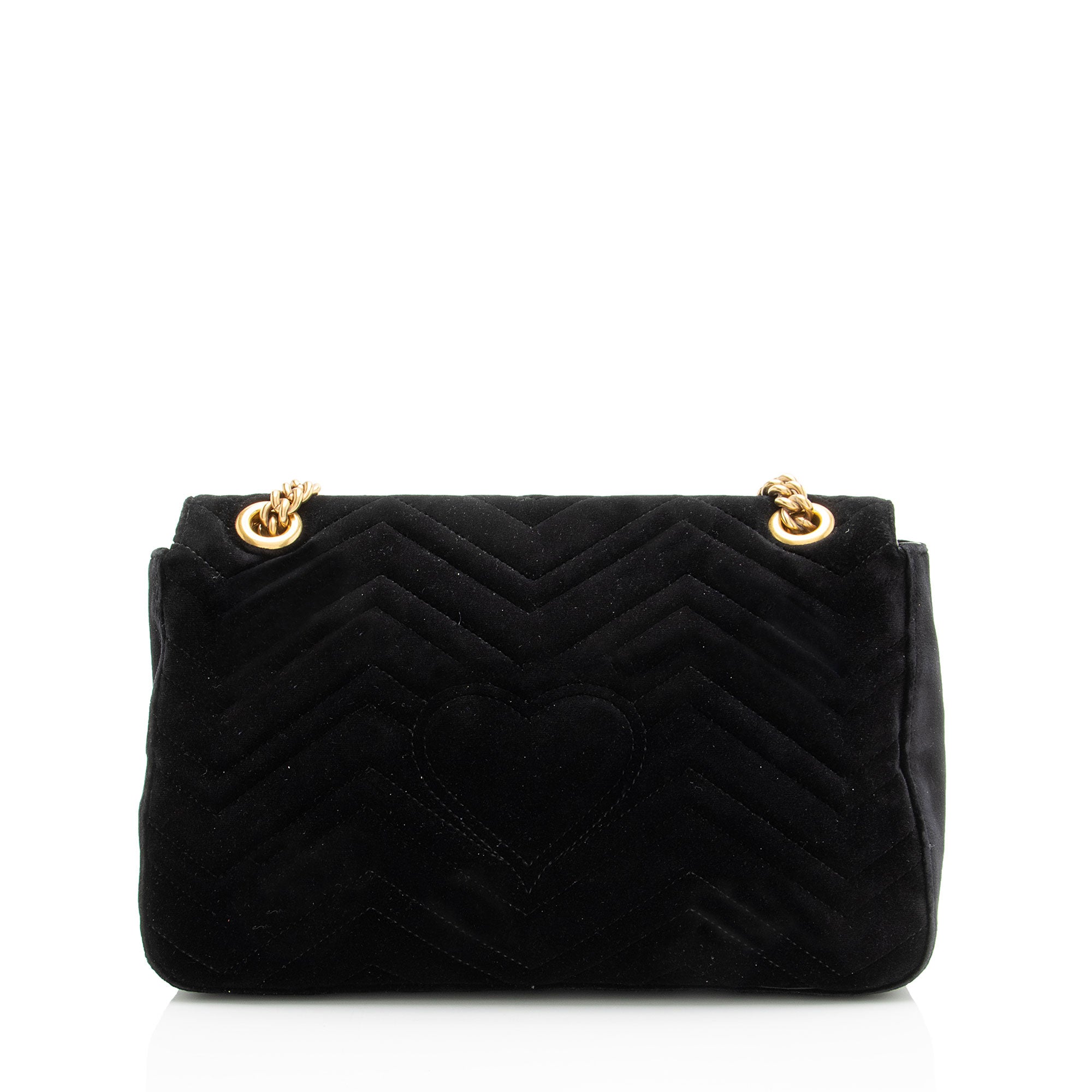 Gucci Matelasse Velvet GG Marmont Large Flap Bag