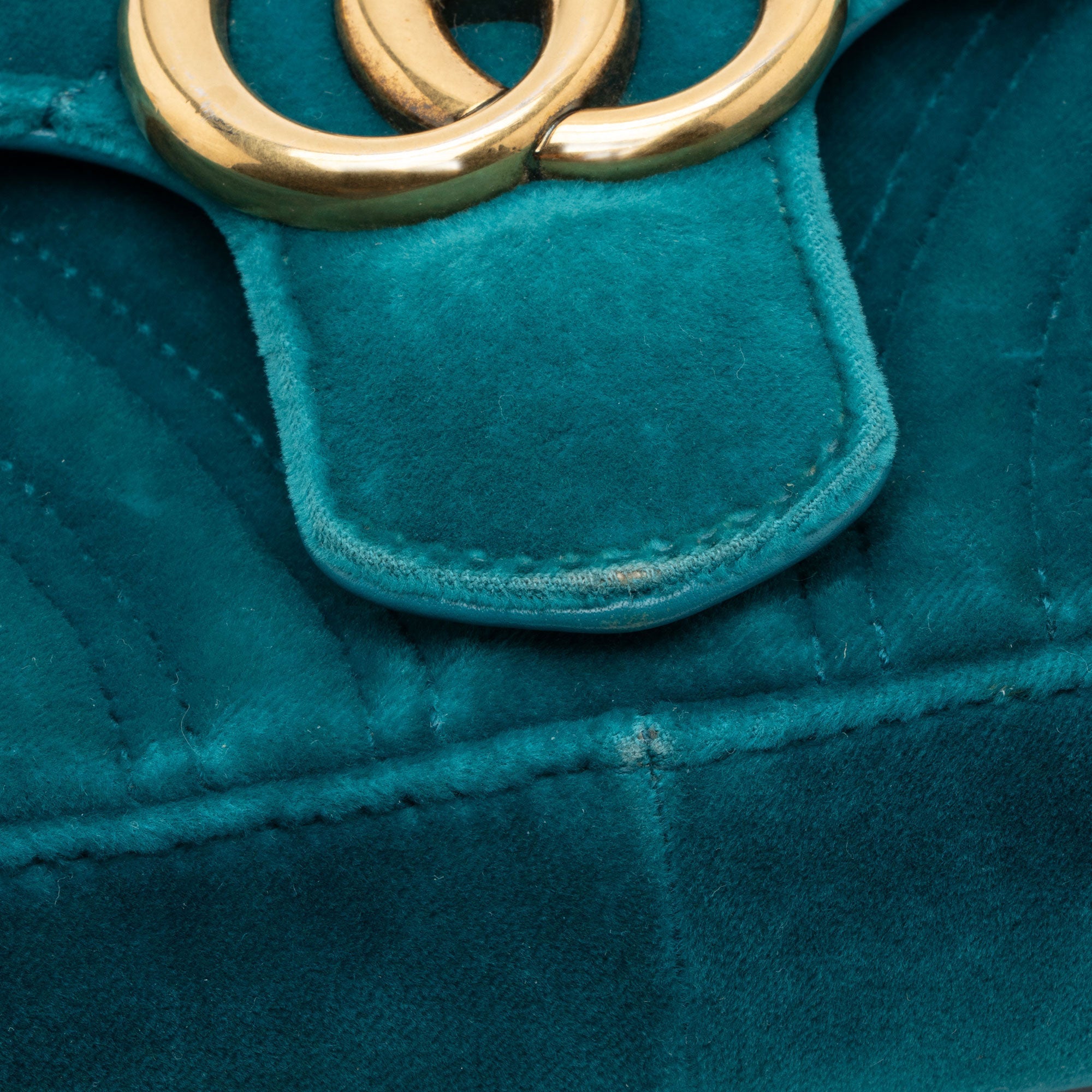 Gucci Matelasse Velvet GG Marmont Small Flap Bag