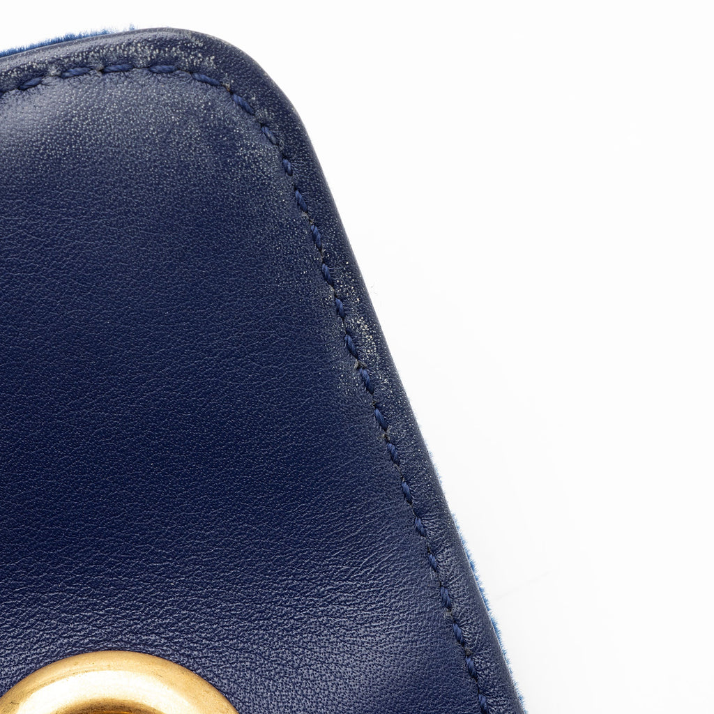 Gucci Matelasse Velvet GG Marmont Small Flap Bag