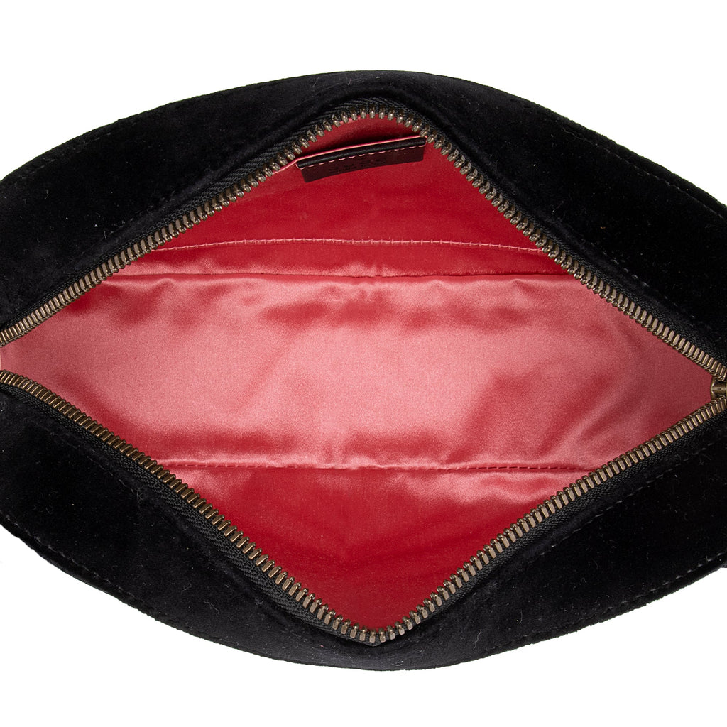 Gucci Matelasse Velvet GG Marmont Small Shoulder Bag (SHF-zFaOw0)