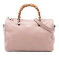Gucci Medium Calfskin Bamboo Shopper Boston Bag