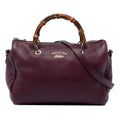 Gucci Medium Calfskin Bamboo Shopper Boston Bag