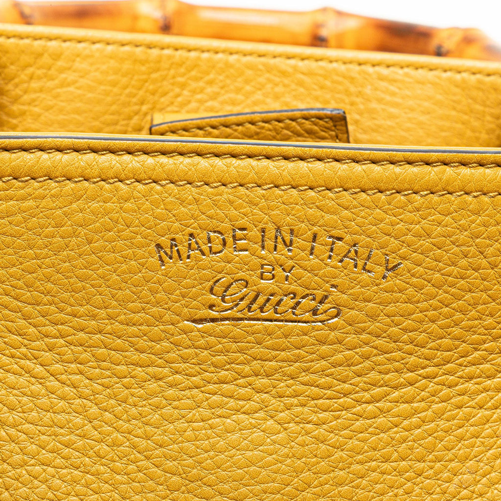 Gucci Medium Calfskin Bamboo Shopper Satchel