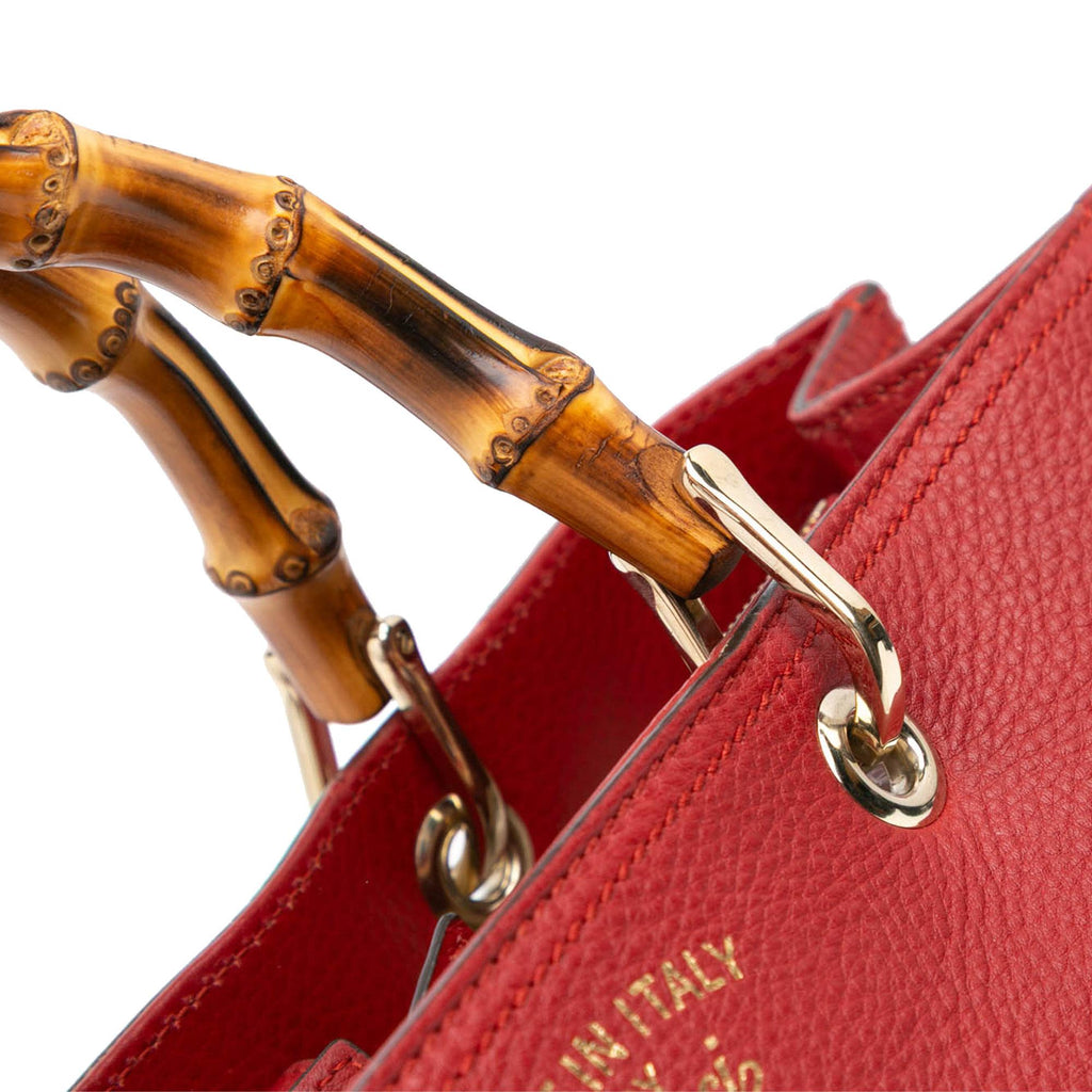 Gucci Medium Calfskin Bamboo Shopper Satchel