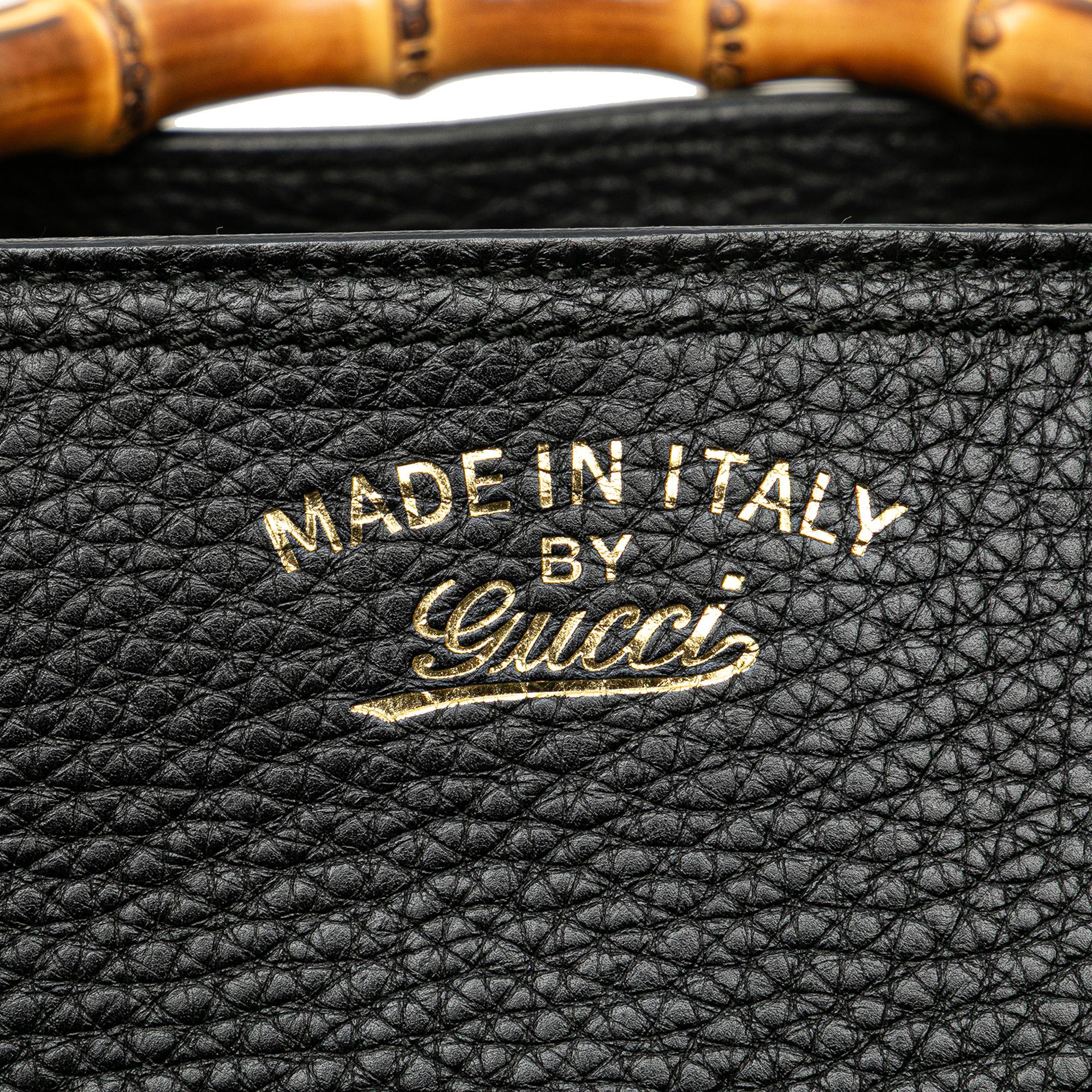 Gucci Medium Calfskin Bamboo Shopper Satchel
