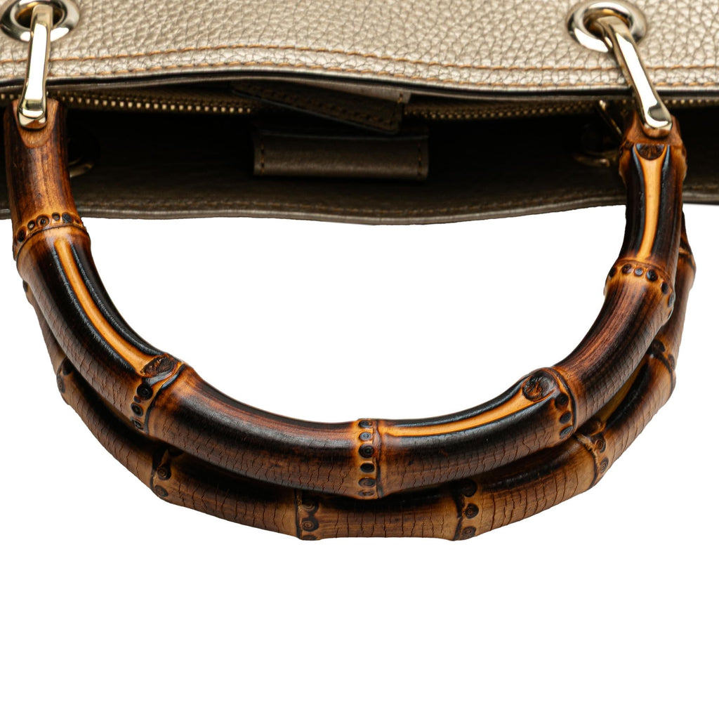 Gucci Medium Calfskin Bamboo Shopper Satchel