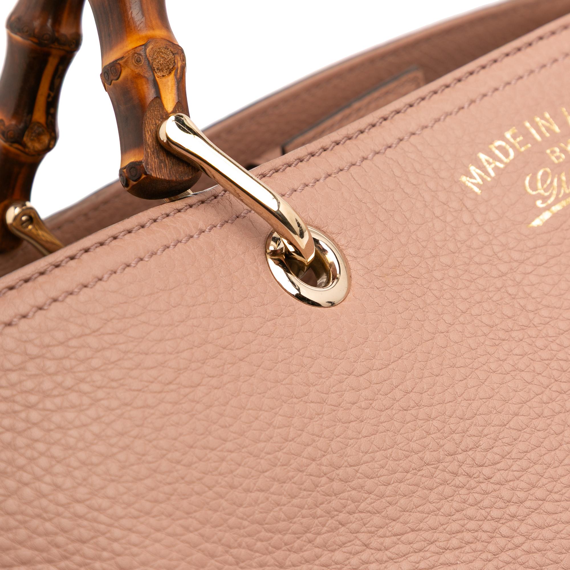 Gucci Medium Calfskin Bamboo Shopper Satchel