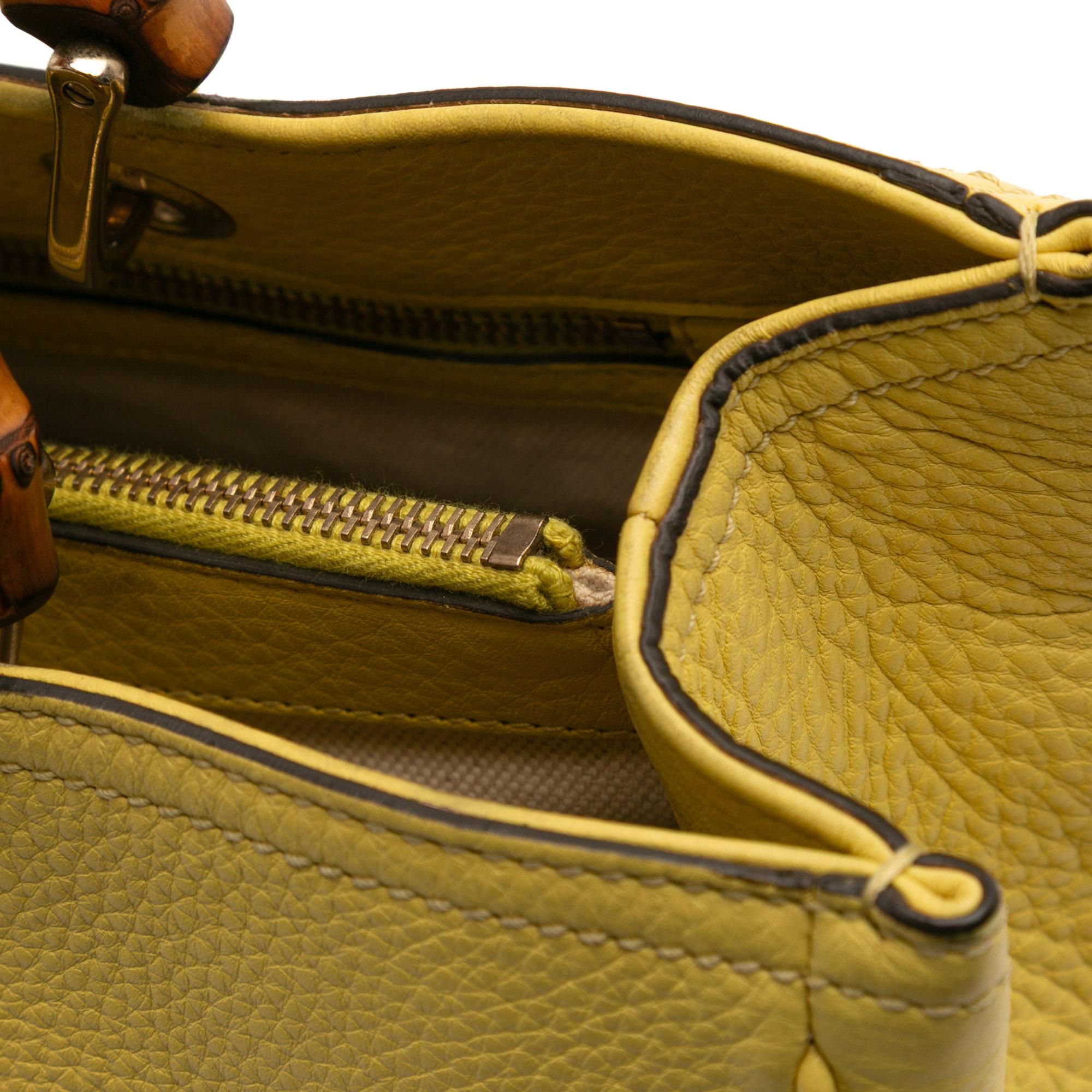 Gucci Medium Calfskin Bamboo Shopper Satchel