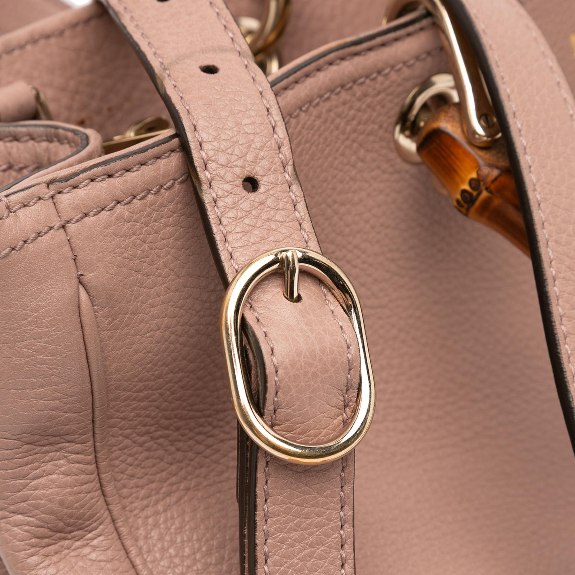 Gucci Medium Calfskin Bamboo Shopper Satchel