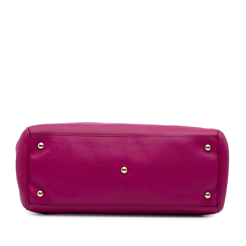 Gucci Medium Calfskin Bamboo Shopper Satchel