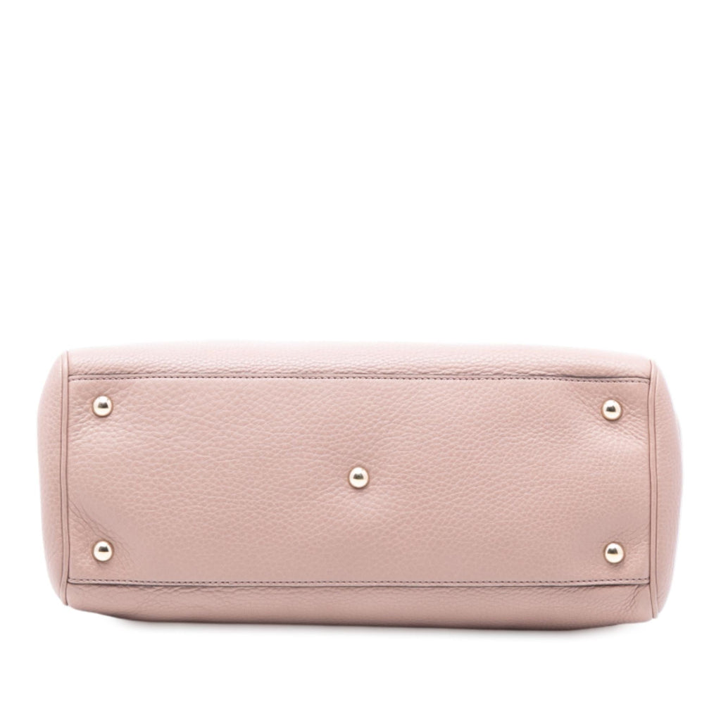 Gucci Medium Calfskin Bamboo Shopper Satchel