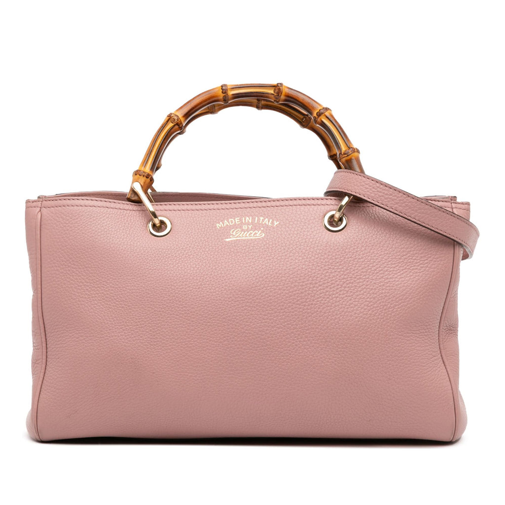 Gucci Medium Calfskin Bamboo Shopper Satchel