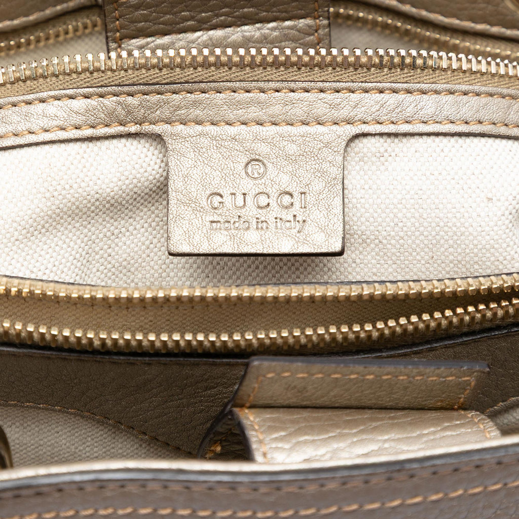 Gucci Medium Calfskin Bamboo Shopper Satchel