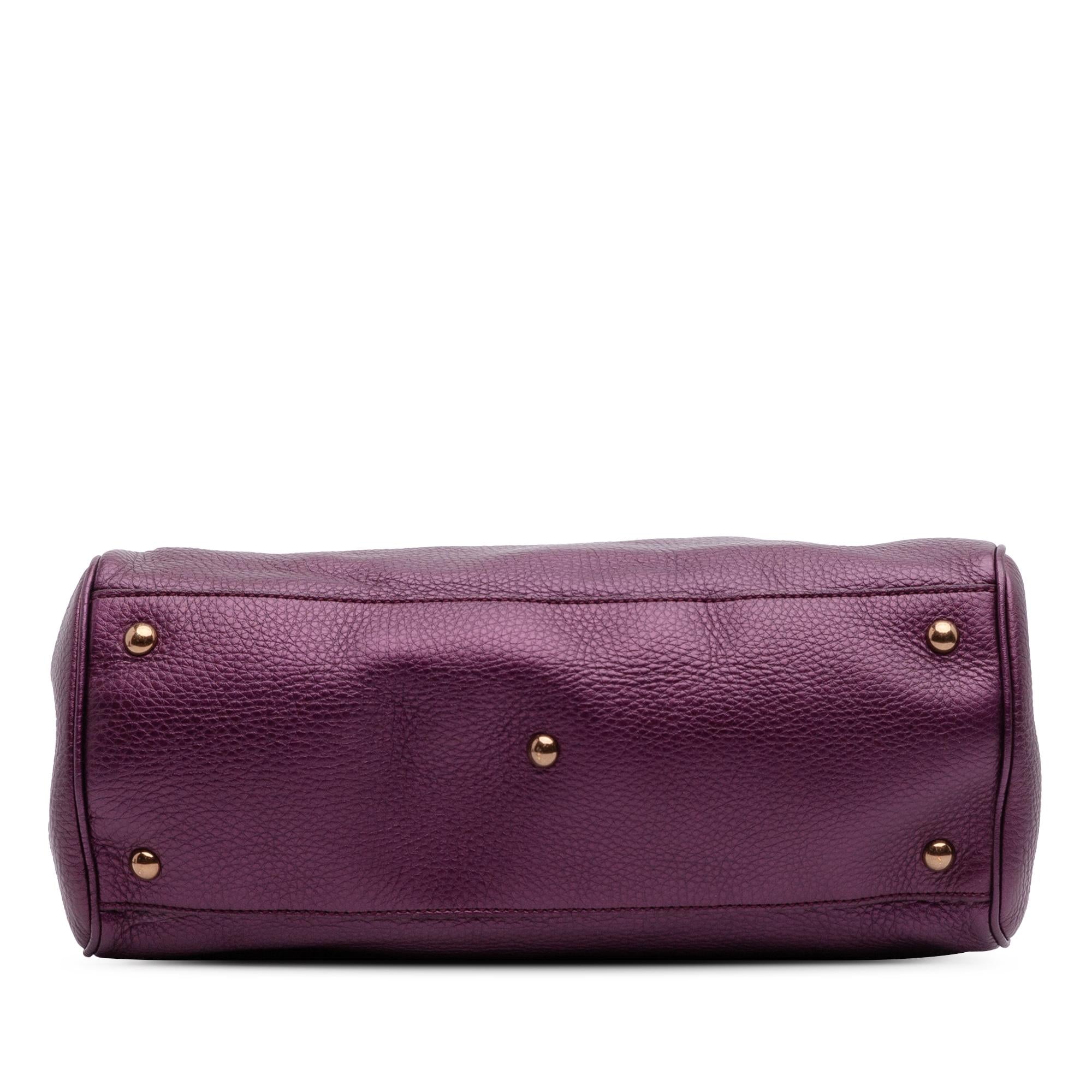 Gucci Medium Calfskin Bamboo Shopper Satchel