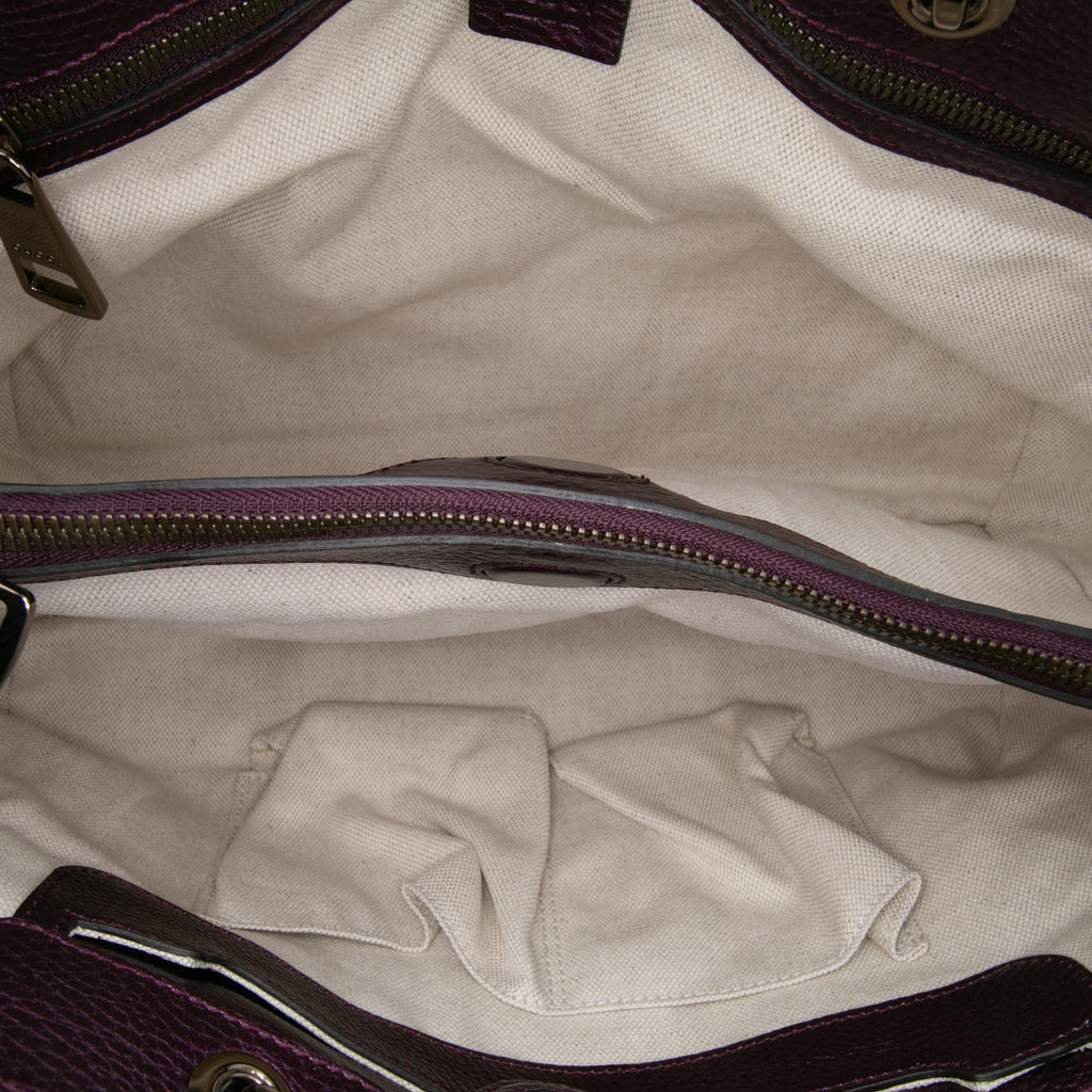 Gucci Medium Calfskin Bamboo Shopper Satchel