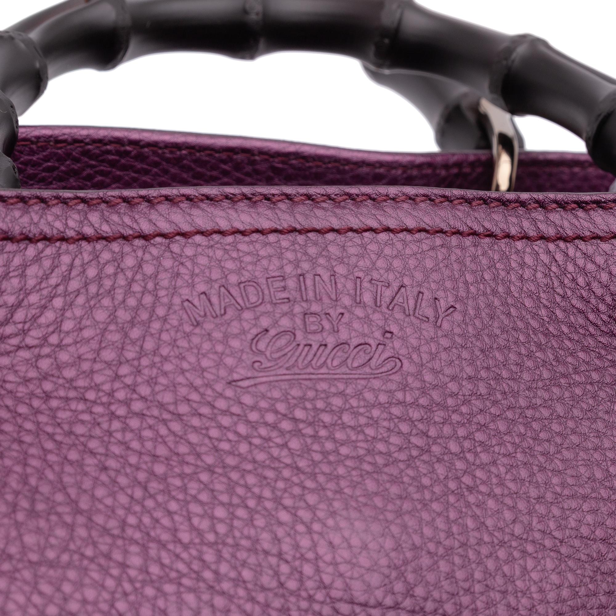 Gucci Medium Calfskin Bamboo Shopper Satchel