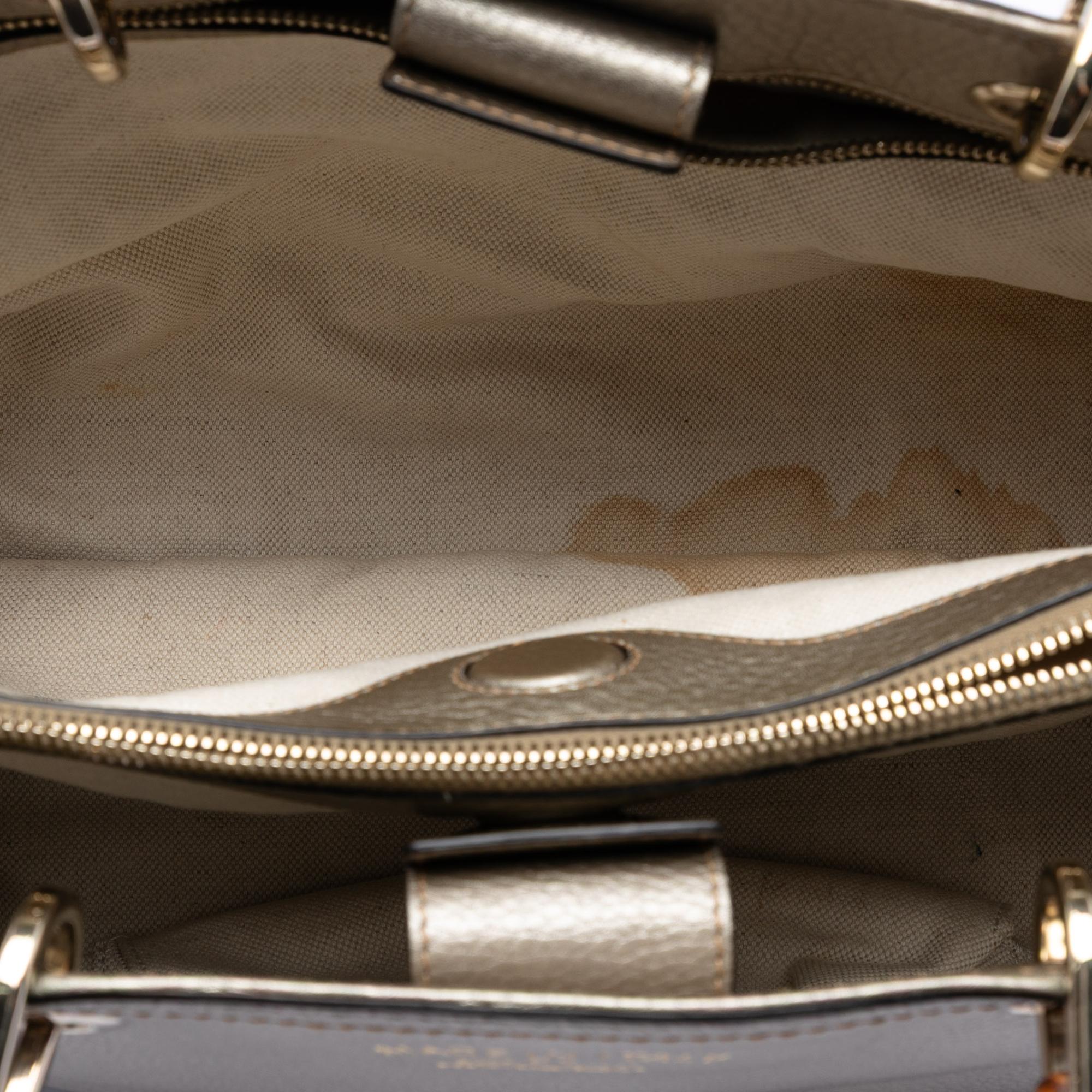 Gucci Medium Calfskin Bamboo Shopper Satchel