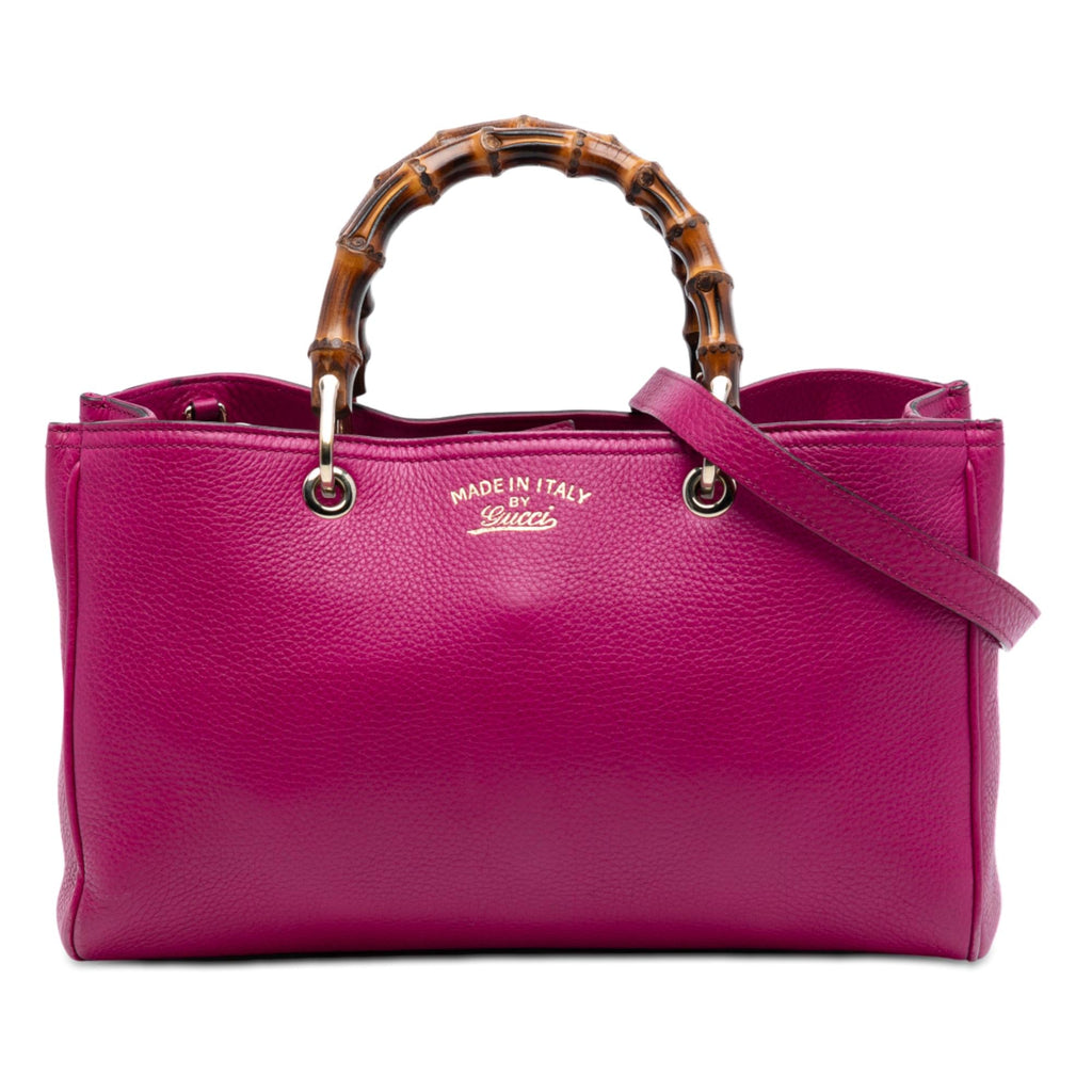 Gucci Medium Calfskin Bamboo Shopper Satchel