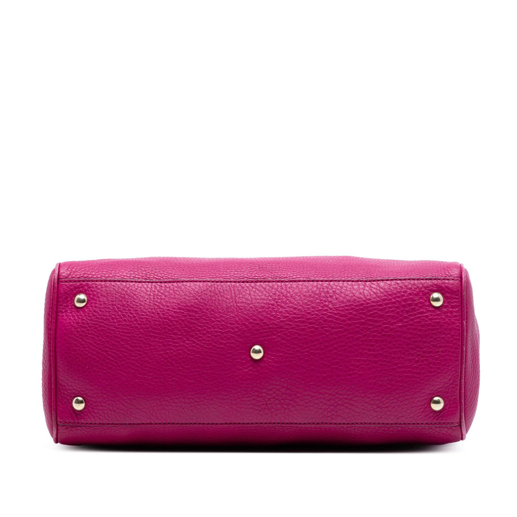 Gucci Medium Calfskin Bamboo Shopper Satchel