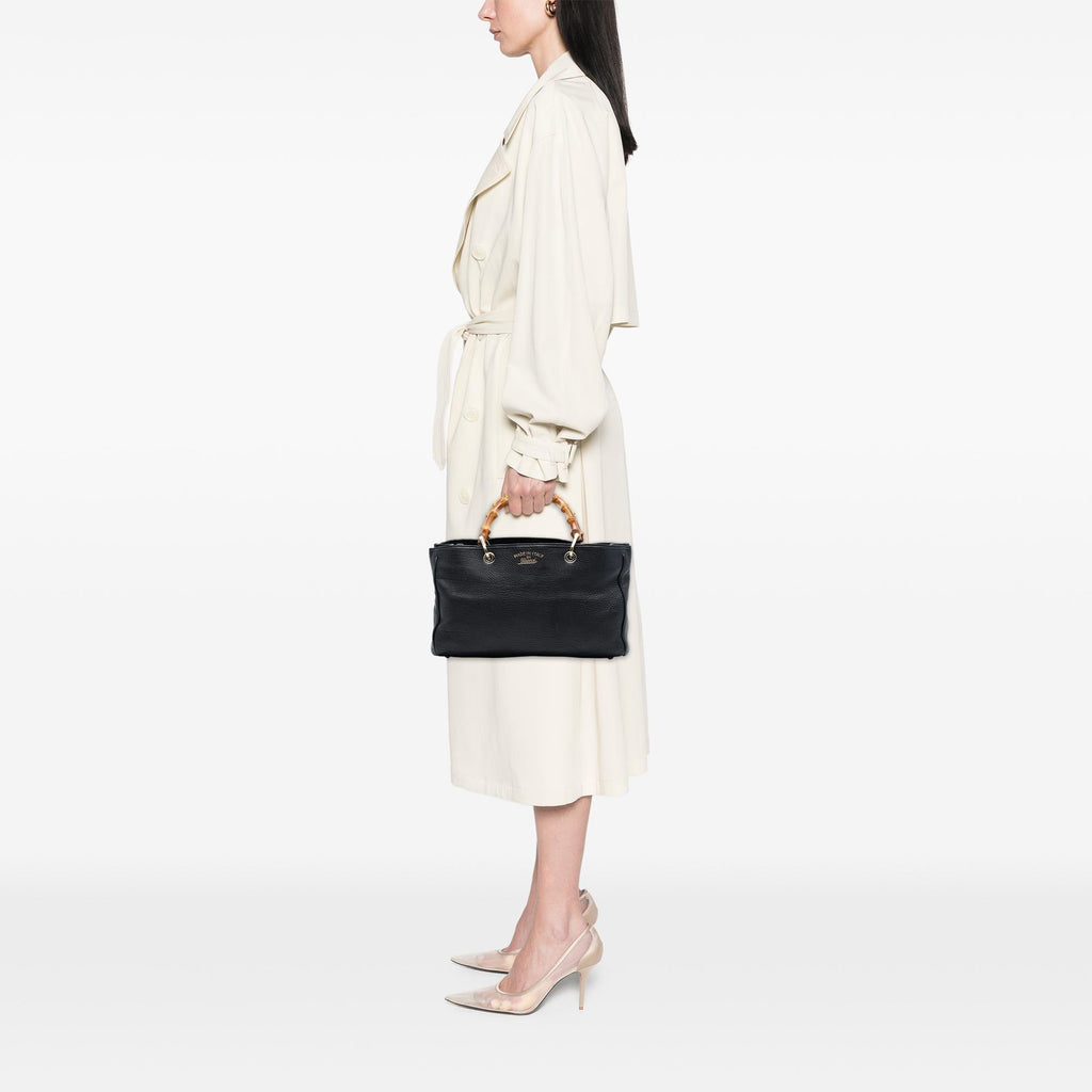 Gucci Medium Calfskin Bamboo Shopper Satchel