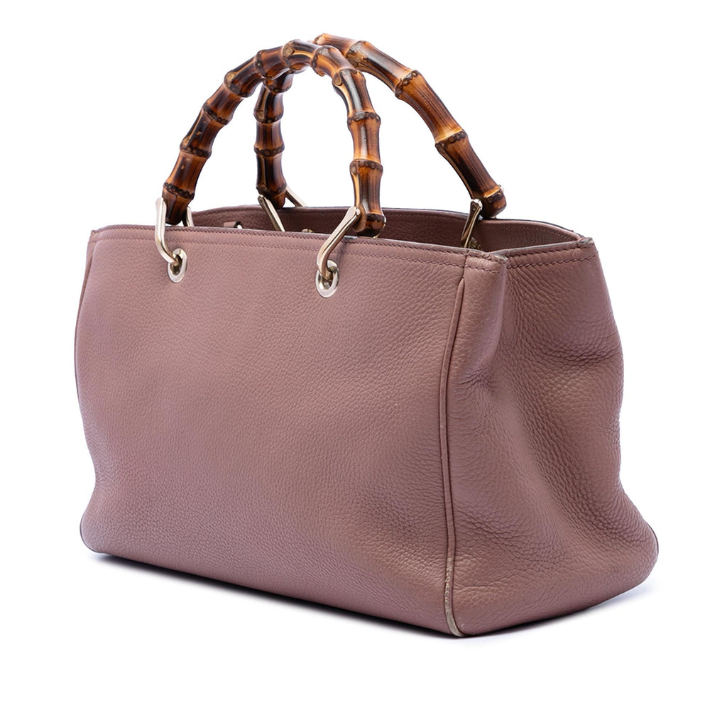 Gucci Medium Calfskin Bamboo Shopper Satchel