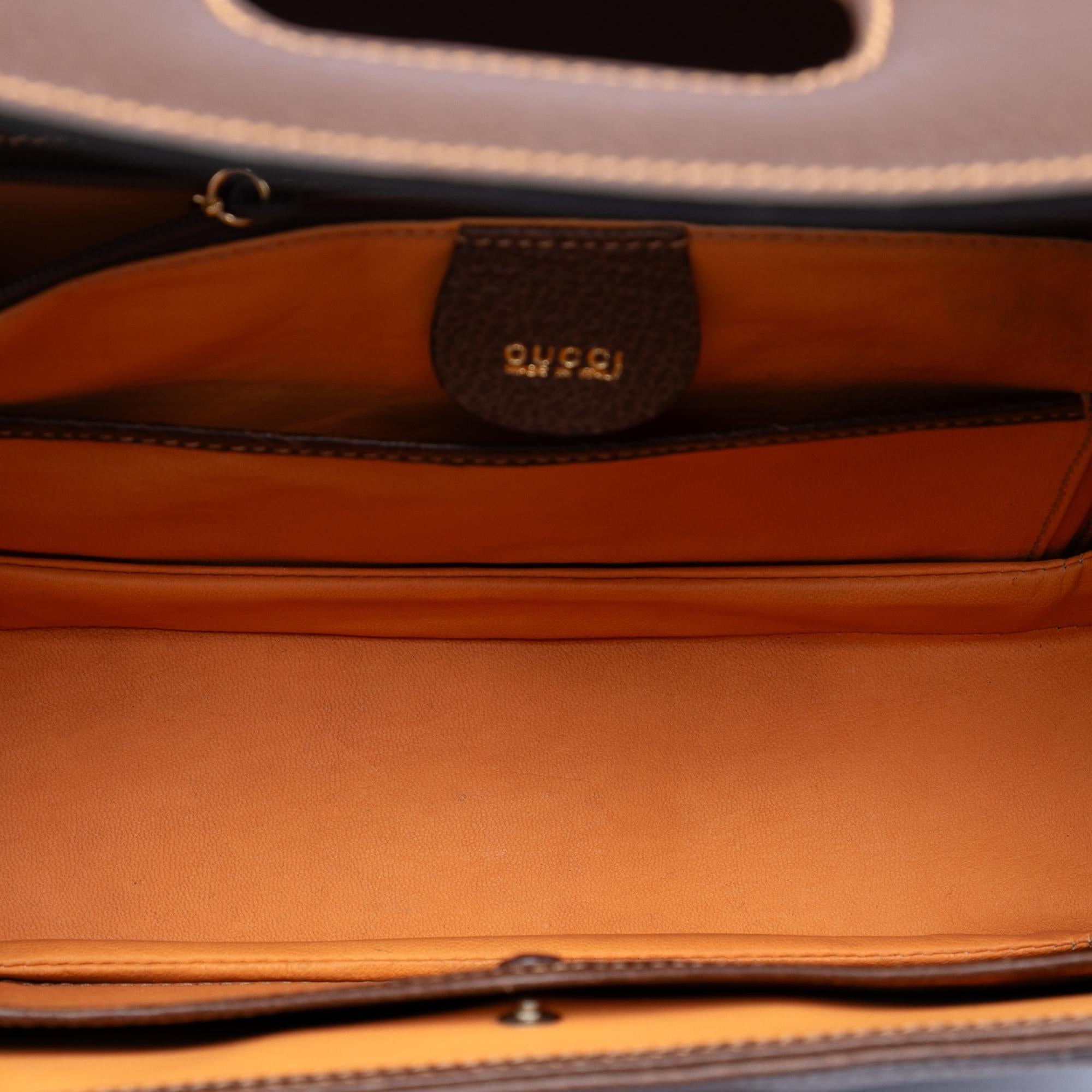 Gucci Medium Calfskin Bamboo Top Handle Bag
