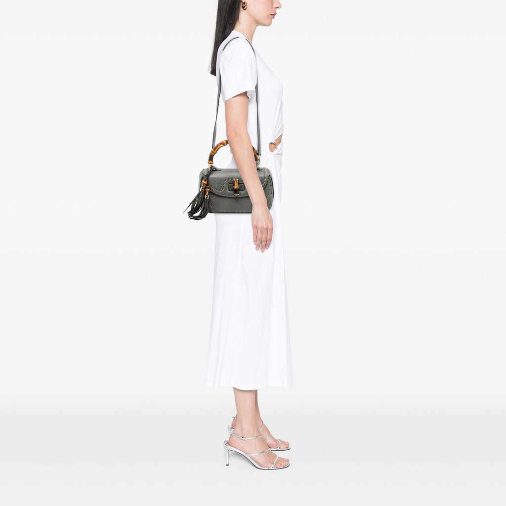 Gucci Medium Calfskin New Bamboo Top Handle Bag