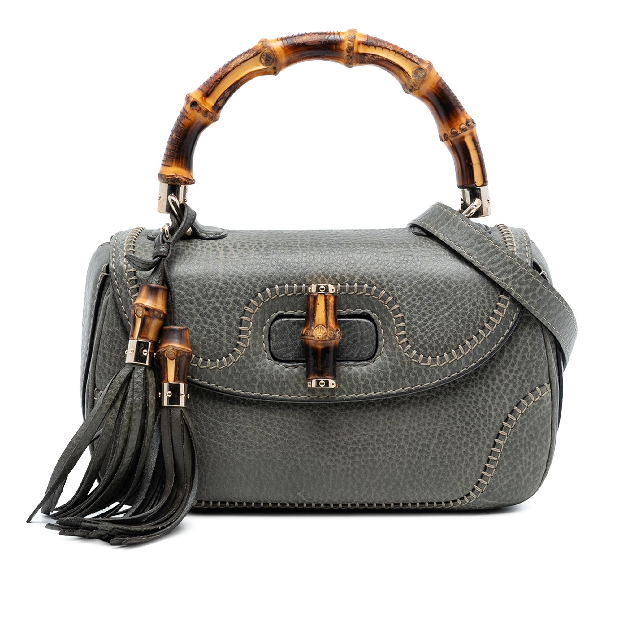 Gucci Medium Calfskin New Bamboo Top Handle Bag