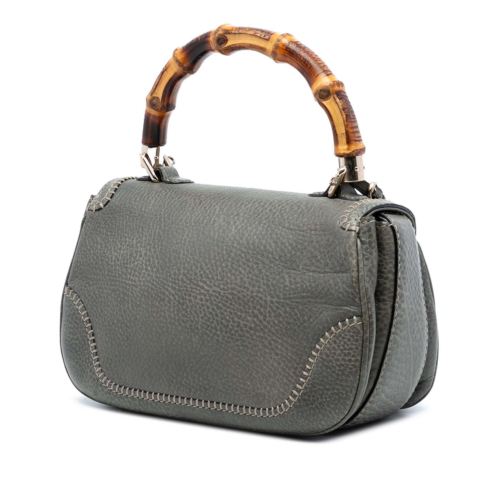 Gucci Medium Calfskin New Bamboo Top Handle Bag
