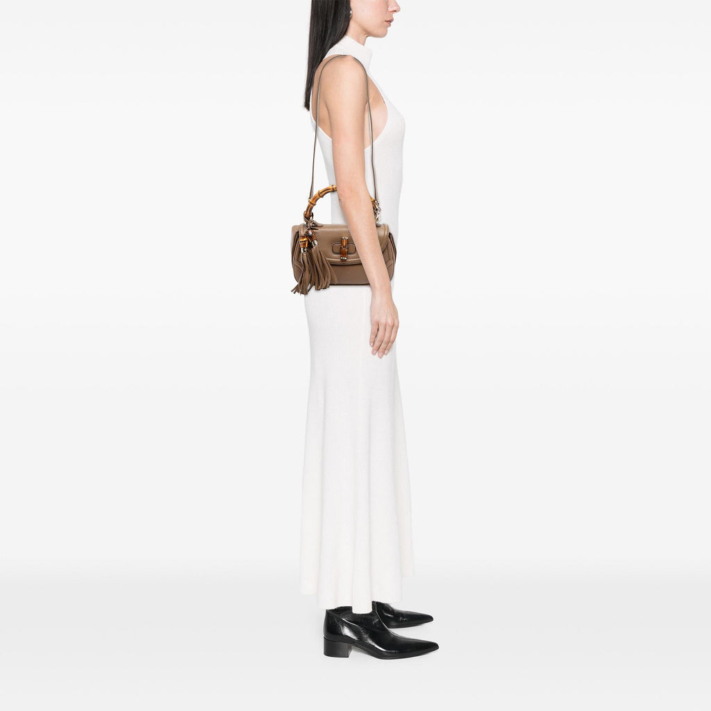Gucci Medium Calfskin New Bamboo Top Handle Bag
