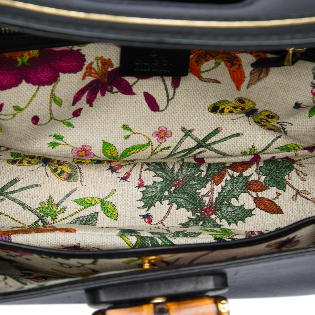 Gucci Medium Calfskin New Bamboo Top Handle Bag