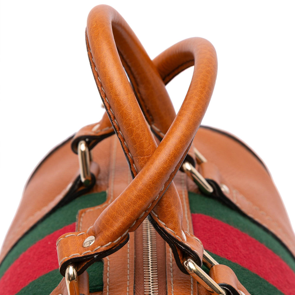 Gucci Medium Calfskin Web Joy Boston Bag
