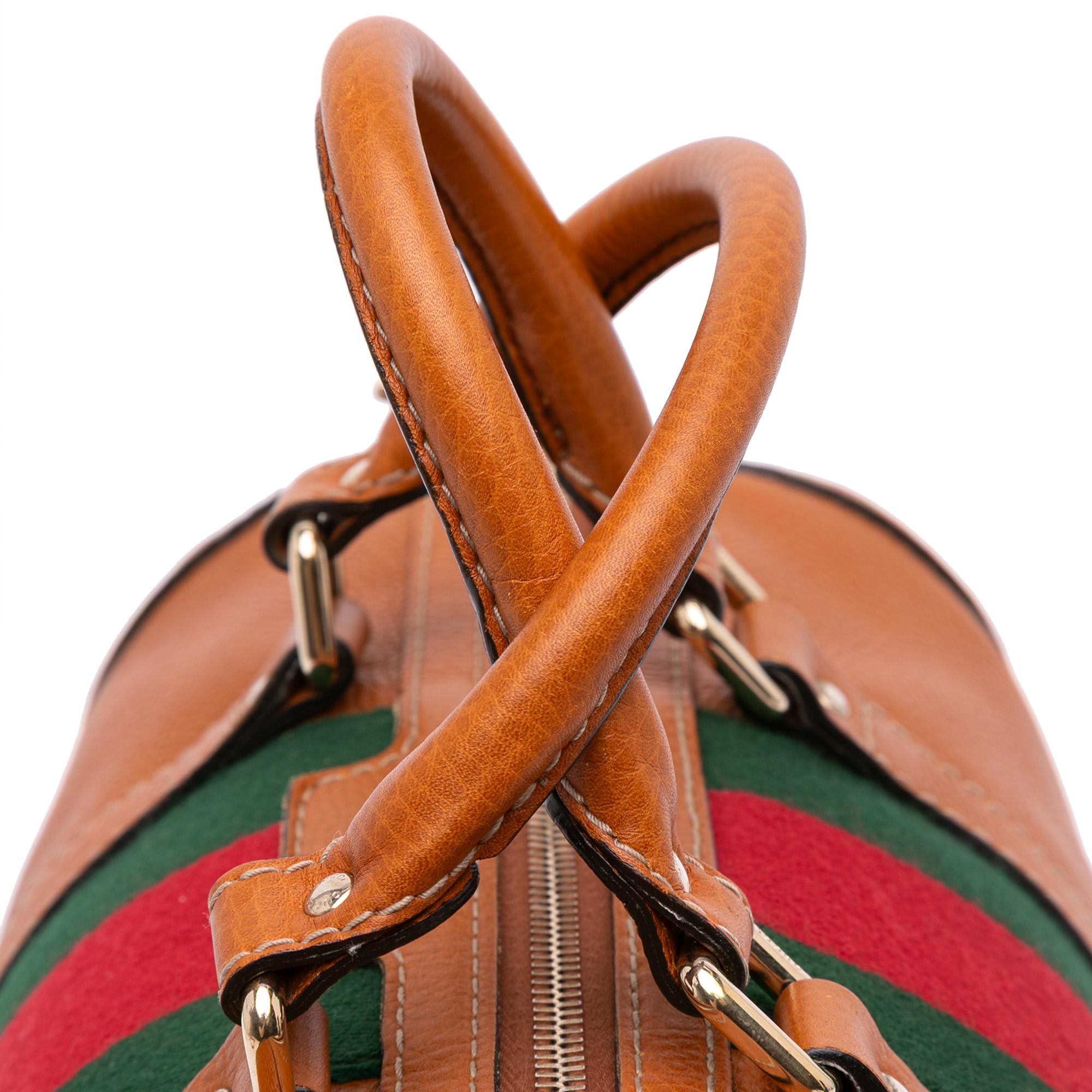 Gucci Medium Calfskin Web Joy Boston Bag