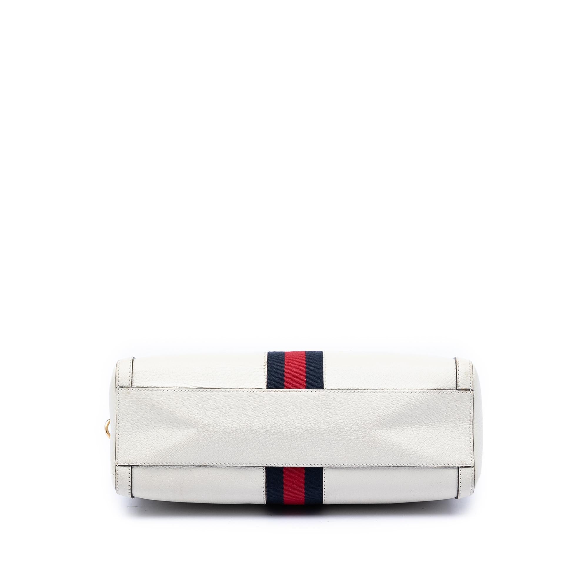 Gucci Medium Calfskin Web Ophidia Top Handle Bag
