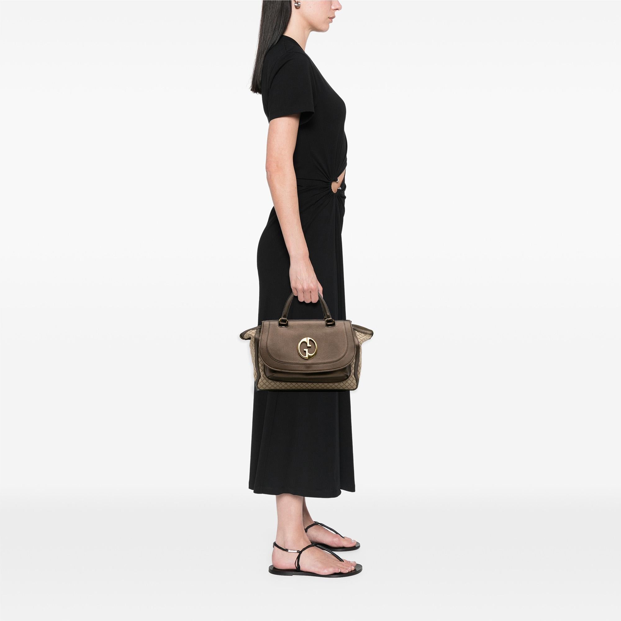 Gucci Medium Diamante Canvas 1973 Handbag