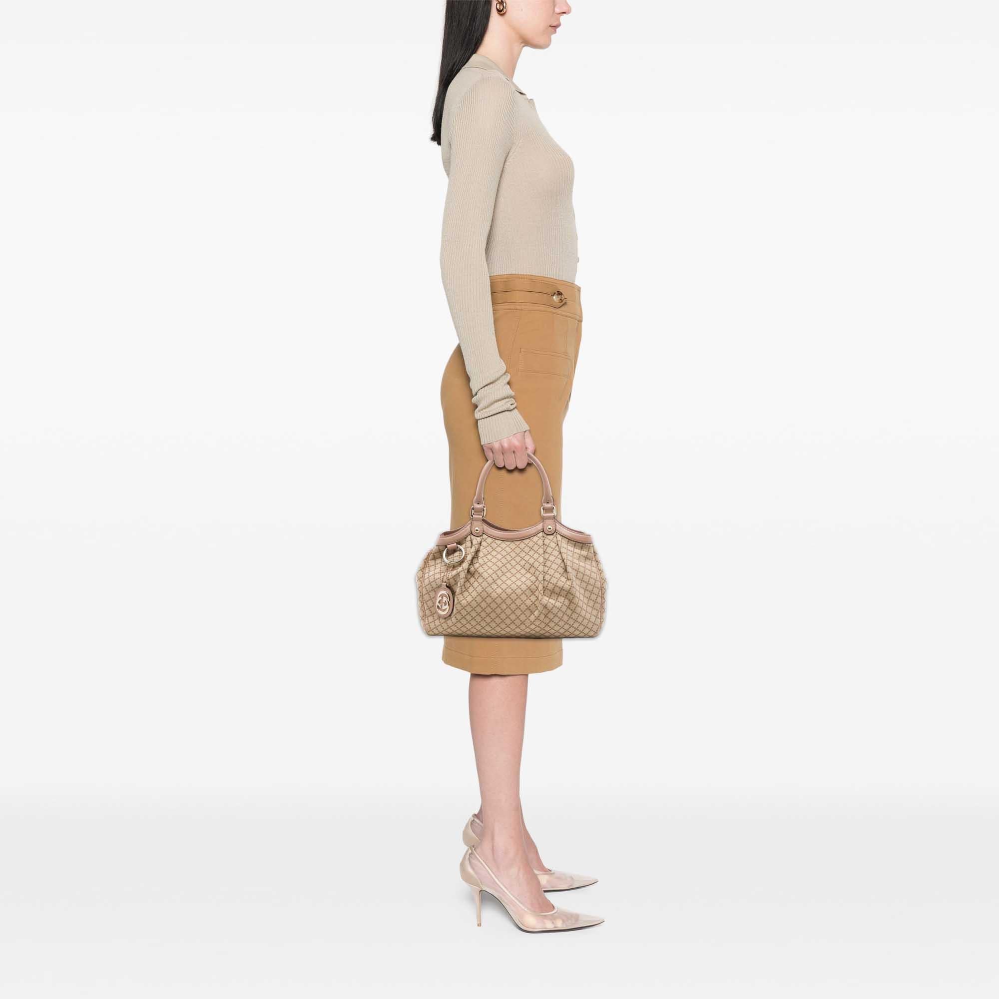 Gucci Medium Diamante Canvas Sukey Tote