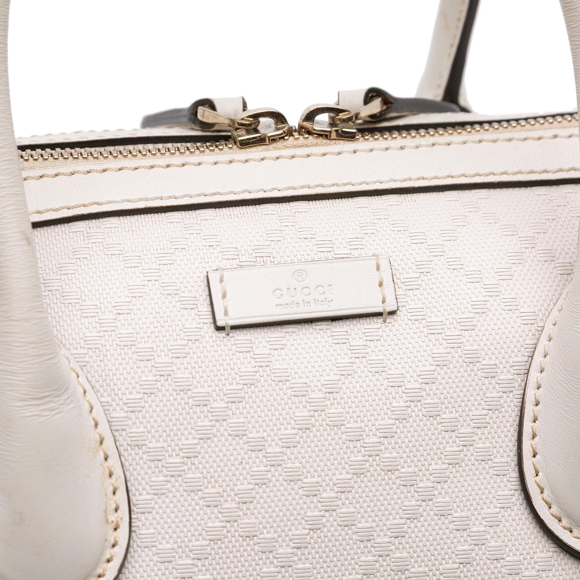 Gucci Medium Diamante Leather Boston Bag