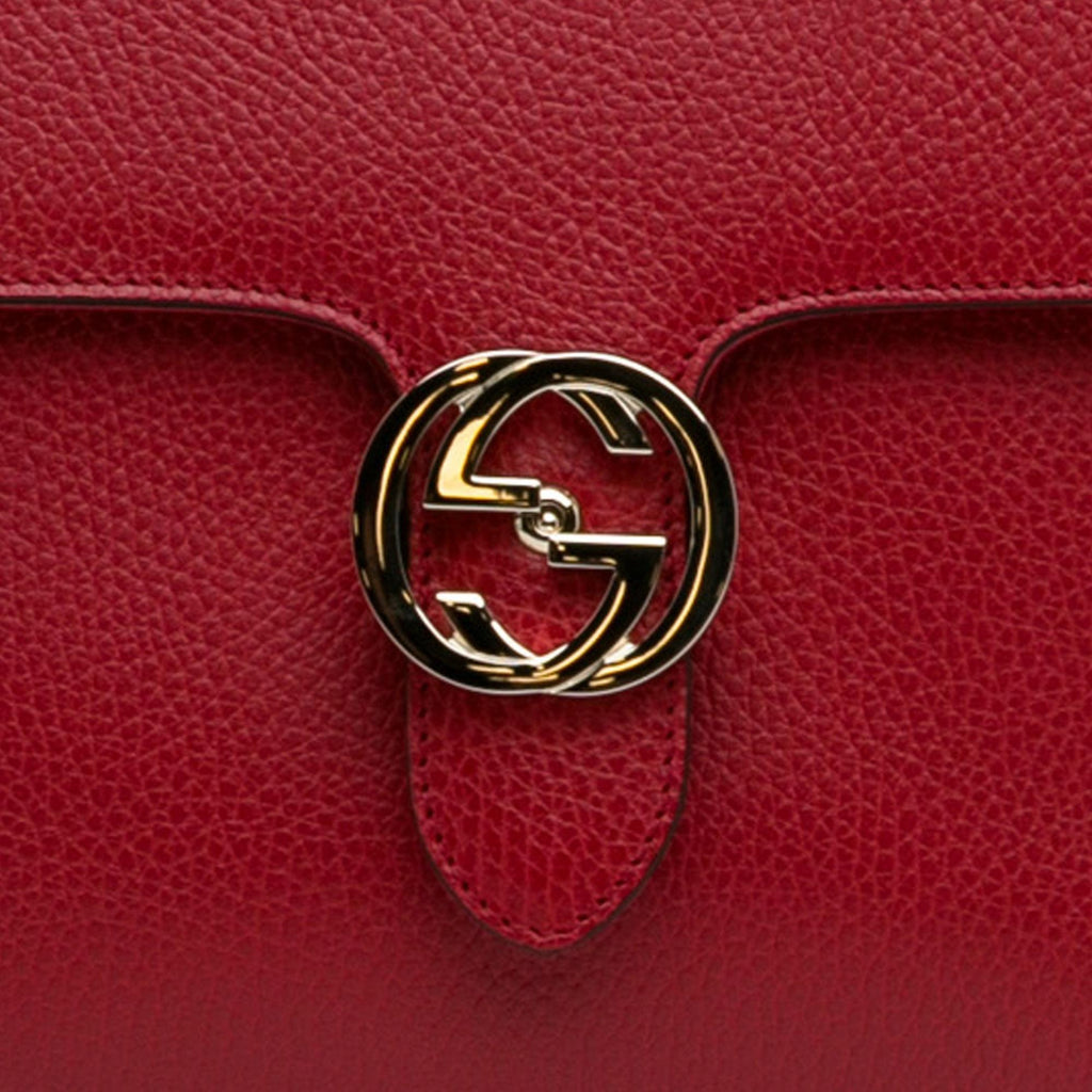 Gucci Medium Dollar Calf Interlocking G Satchel (SHG-AMhH0L)