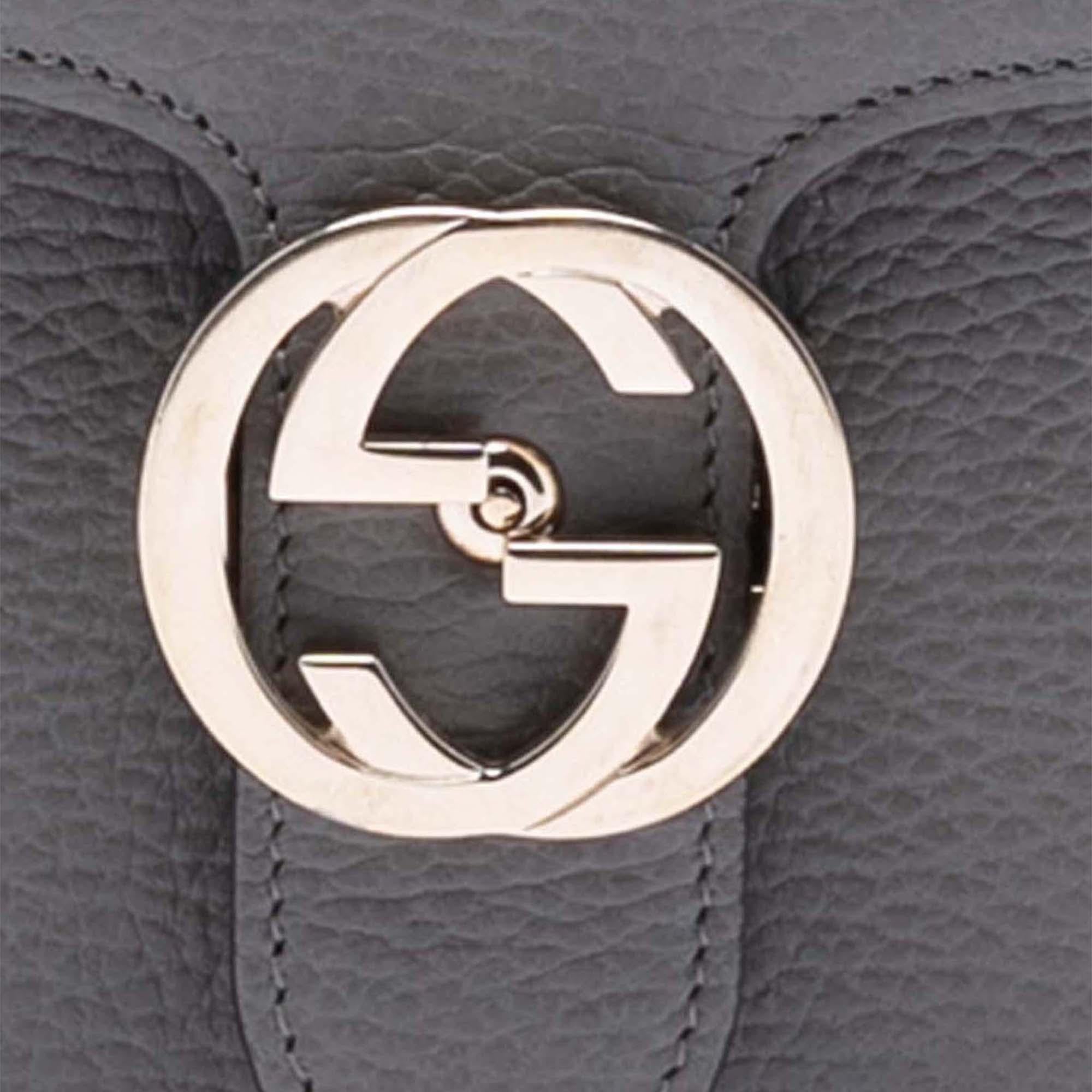 Gucci Medium Dollar Calfskin Interlocking G Crossbody